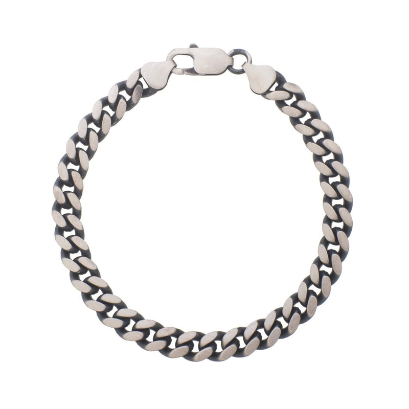 Sterling Silver Gunmetal Finish Miami Cuban Link Bracelet (7.00 mm) 925 sterling silver gunmetal finish Miami Cuban link bracelet 7 mm wide