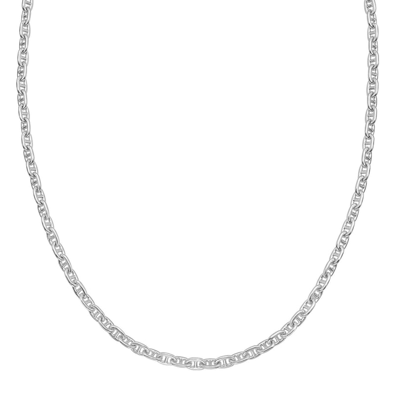 Sterling Silver Anchor Chain Necklace (4.30 mm) 925 sterling silver anchor chain necklace with 4.30 mm interlocking links