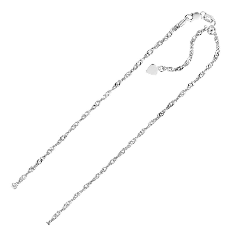 Sterling Silver 1.5mm Adjustable Singapore Chain (1.50 mm) Product Image