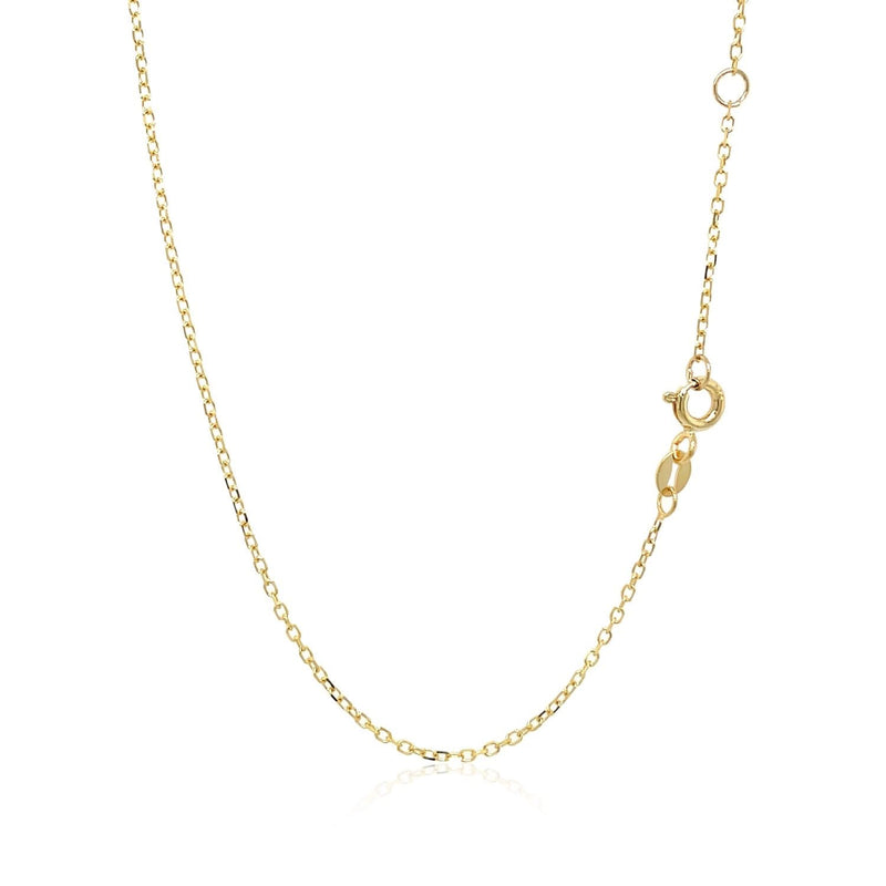 14k Yellow Gold 17 inch Necklace with Round Amethyst Product Image