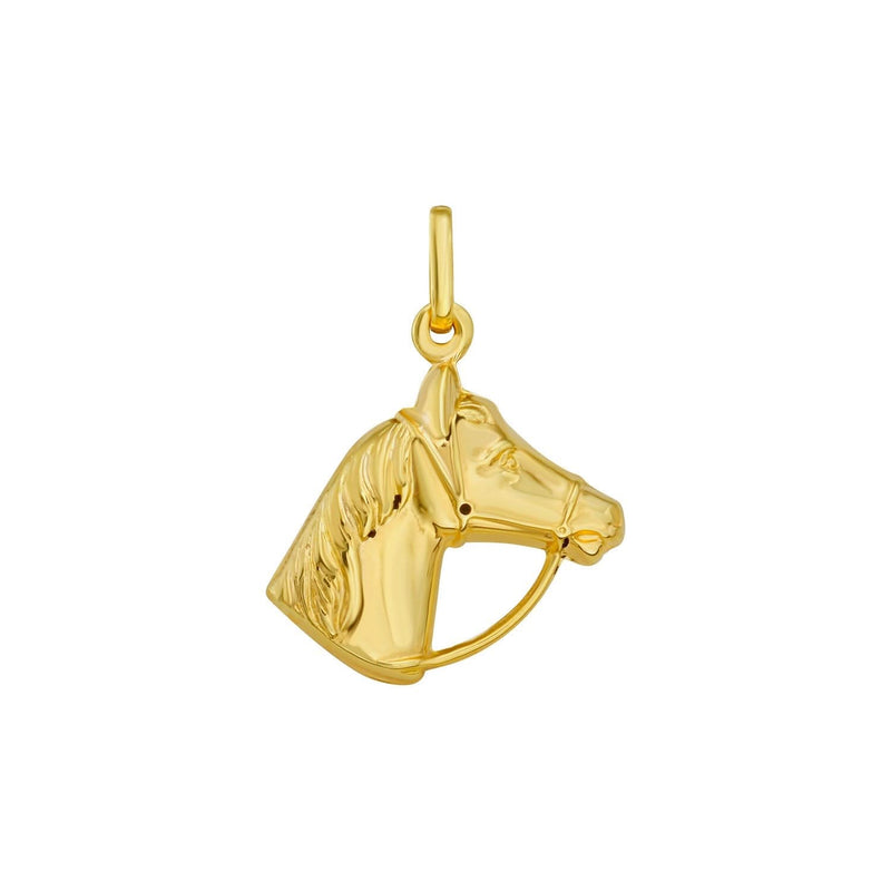 14K Yellow Gold Polished Horse Head Charm Pendant 14K yellow gold polished horse head charm pendant