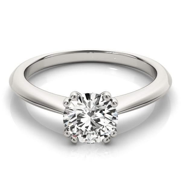 14k White Gold Double Prong Set Solitaire Diamond Engagement Ring (1 cttw) Product Image