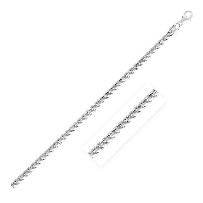 Sterling Silver Rhodium Plated Round Franco Chain 4.6mm Product Image