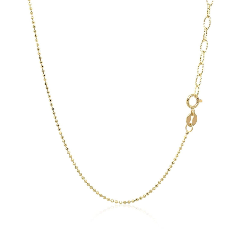 14k Yellow Gold Necklace with Round Diamond Charms Product Image