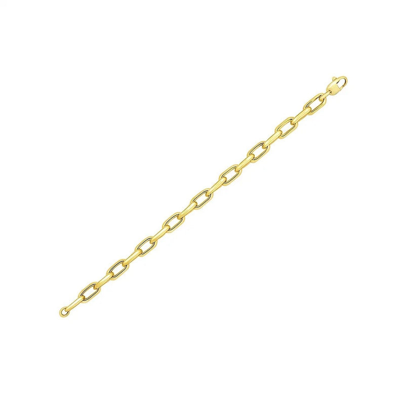 14k Yellow Gold French Cable Link Bracelet (6.00 mm) 14K yellow gold cable link bracelet, 6.00 mm width