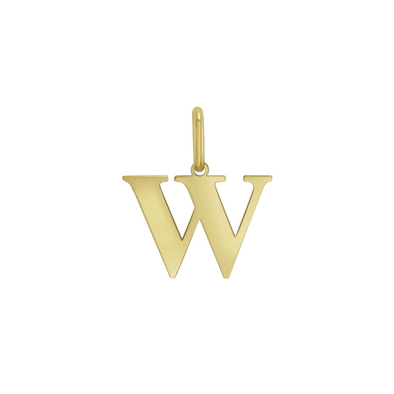 14K Yellow Gold Initial W Charm Pendant 14K yellow gold initial W charm pendant with polished finish