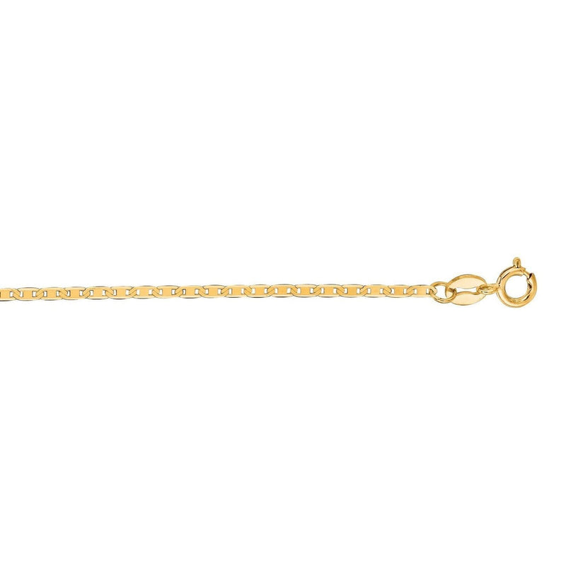 10k Yellow Gold Mariner Link Anklet 1.2mm Product Image
