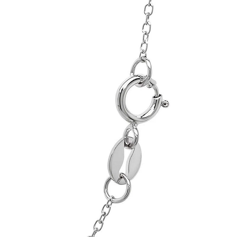 14k White Gold Diamond Cut Cable Link Chain (0.87 mm) Product Image