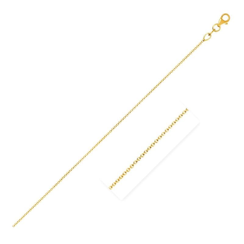 Double Extendable Cable Chain in 14k Yellow Gold (1.00 mm) Product Image