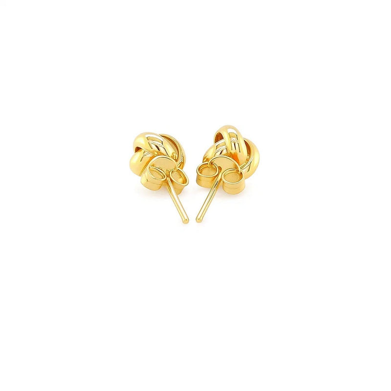 10k Yellow Gold Love Knot Stud Earrings(9mm) Product Image