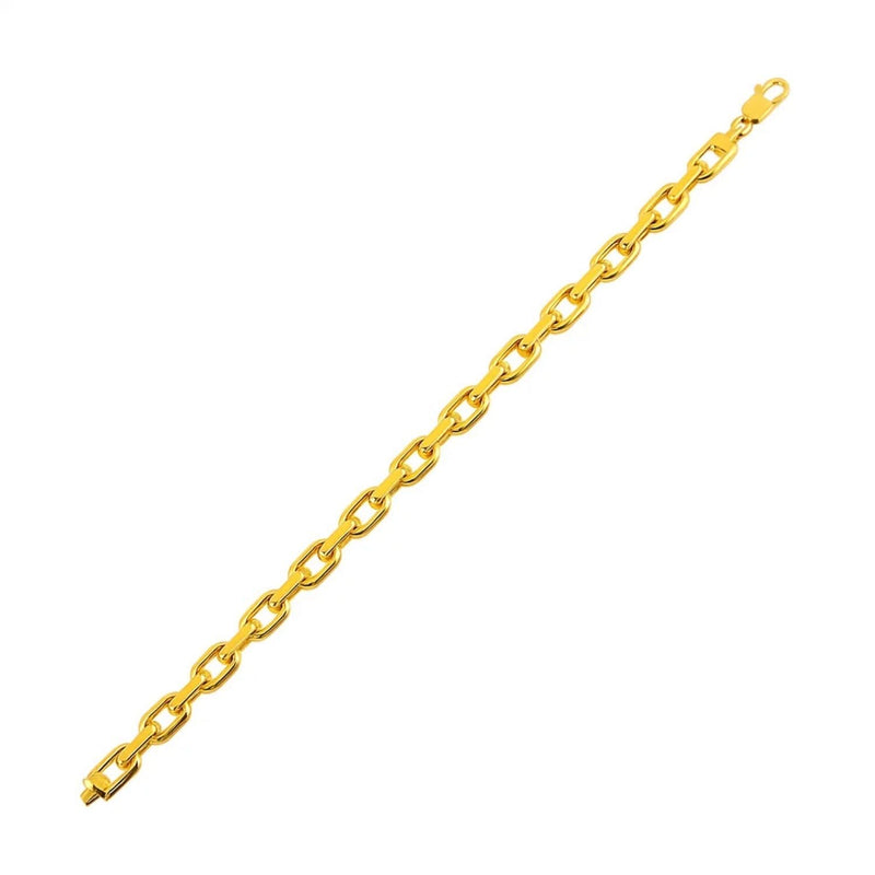 14k Yellow Gold French Cable Chain Bracelet (6.10 mm) 14K yellow gold French cable chain bracelet in 6.10 mm width