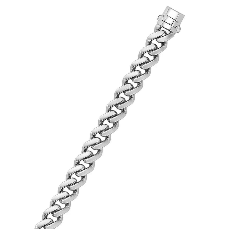 14k White Gold 22 inch Polished Curb Chain Necklace Product Image