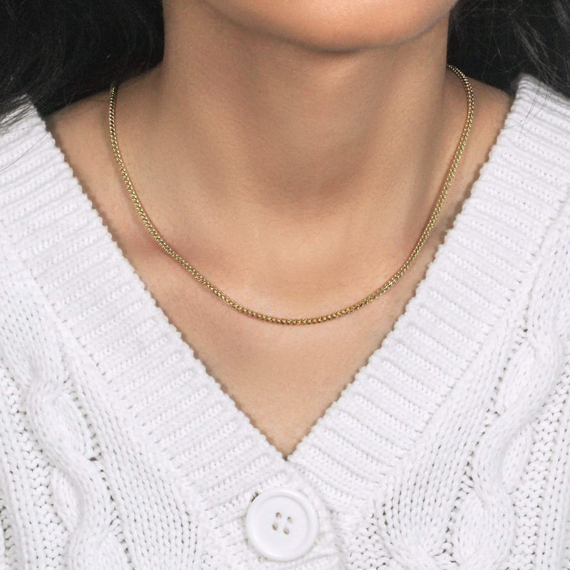 14k Yellow Solid Gold Diamond Cut Round Franco Chain (2.20 mm) Product Image