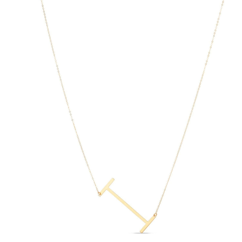 14K Yellow Gold Yours Truly Large Initial I Necklace 14K yellow gold Yours Truly large initial I pendant necklace