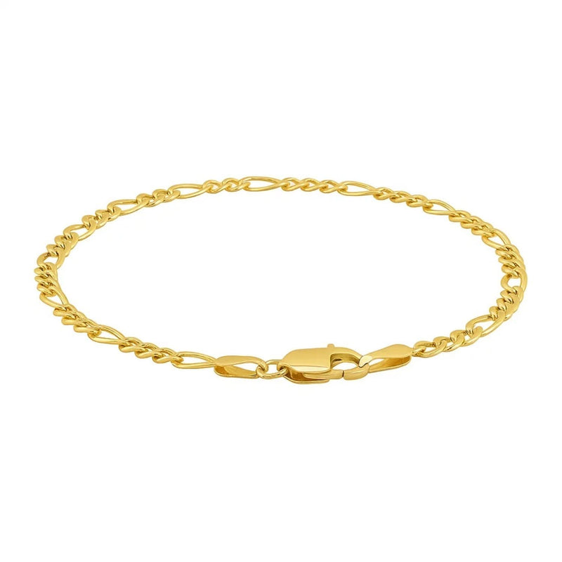 10k Yellow Gold Link Figaro Bracelet (2.60 mm) Product Image