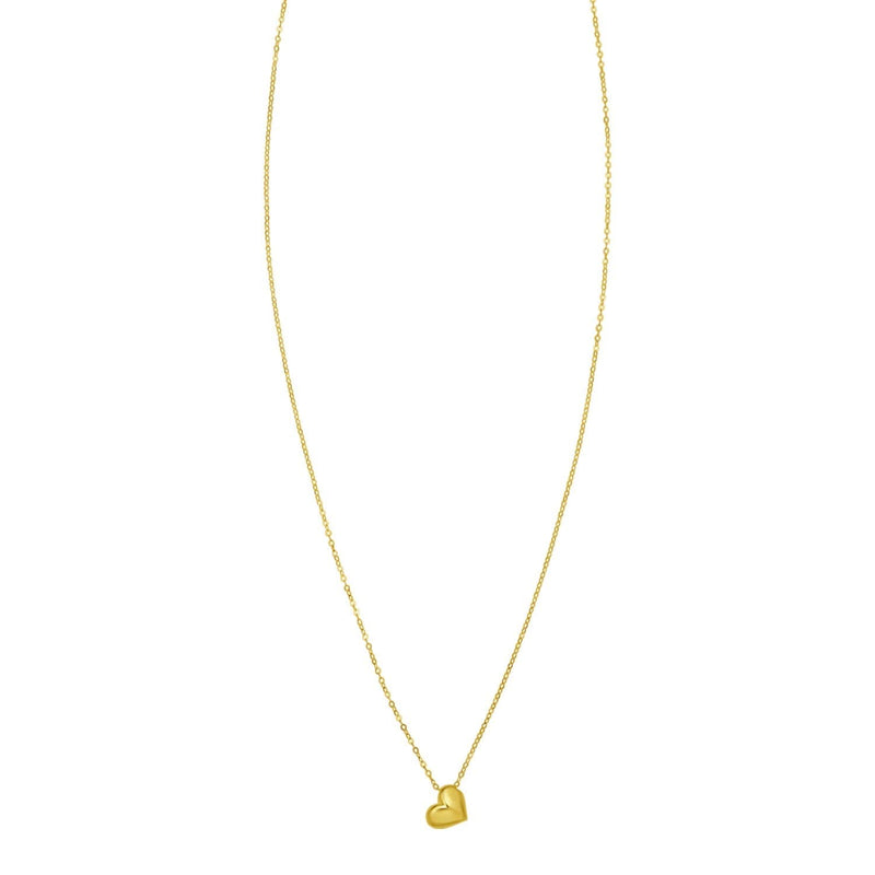 14K Yellow Gold Puffed Mini Heart Pendant Necklace 14K yellow gold puffed mini heart pendant necklace