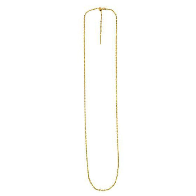 Endless Adjustable Cable Chain in 14k Yellow Gold (1.70 mm) 14K yellow gold cable chain, 1.70 mm adjustable link pattern
