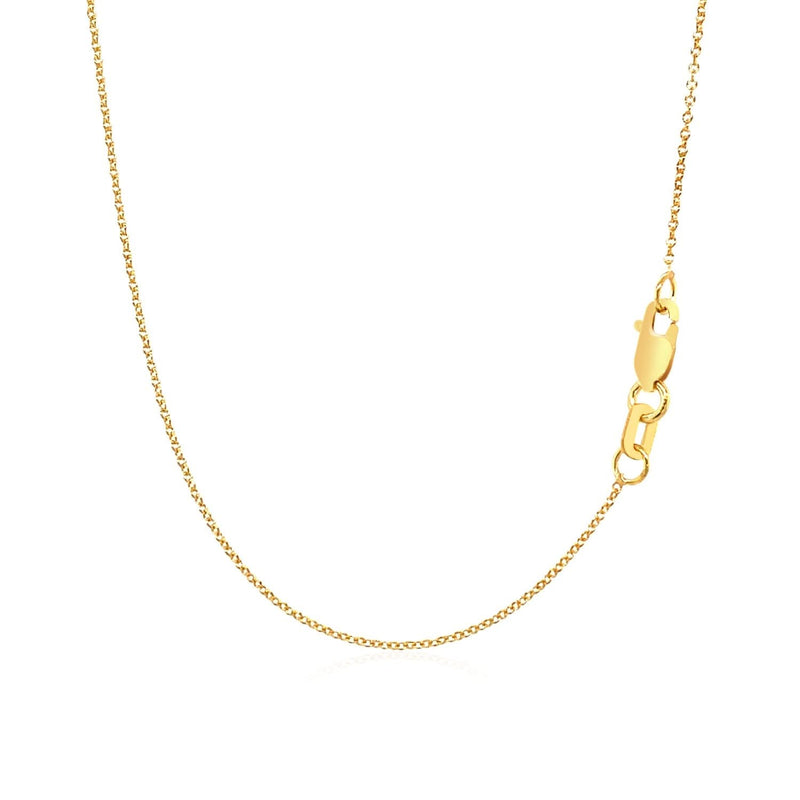 14k Yellow Gold Polished Moon Necklace with Diamond 14K yellow gold moon necklace with one round diamond stone