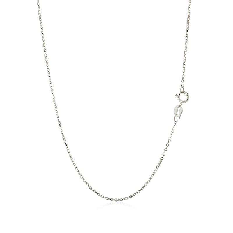 14k White Gold Polished Mini Heart Necklace 14K white gold necklace with polished heart-shape pendant