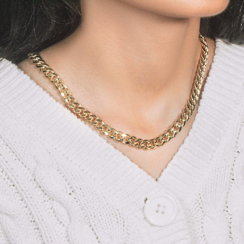 10k Yellow Gold Light Miami Cuban Chain (8.00 mm) 10K yellow gold light Miami Cuban link chain, 8 mm width