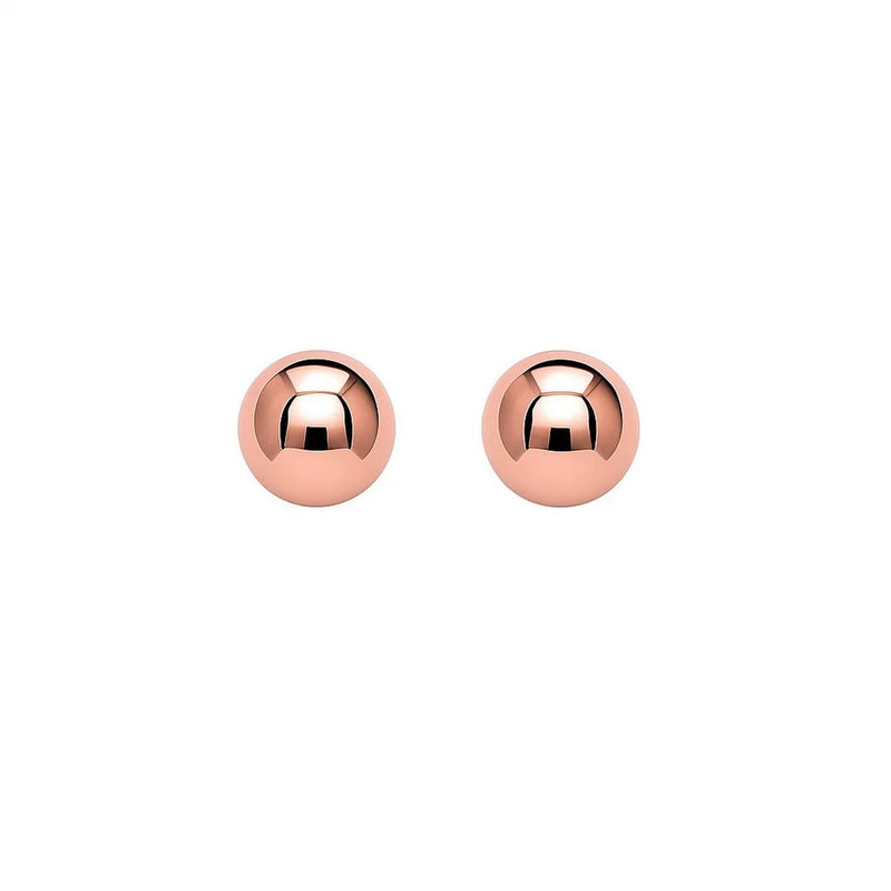 14k Rose Gold Ball Style Stud Earrings (3mm) 14K rose gold ball style stud earrings with 3mm polished spheres