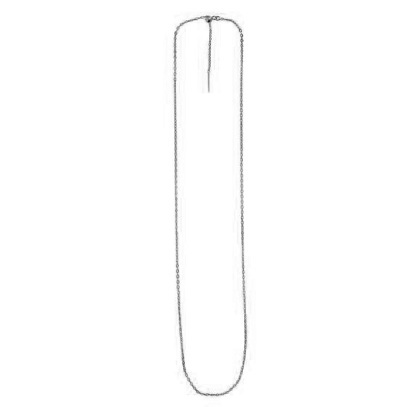 Endless Adjustable Cable Chain in 14k White Gold (1.70 mm) 14K white gold cable chain, 1.70 mm adjustable link necklace