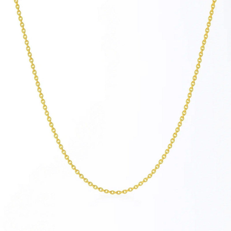 14k Yellow Gold Round Cable Link Chain (1.30 mm) Product Image