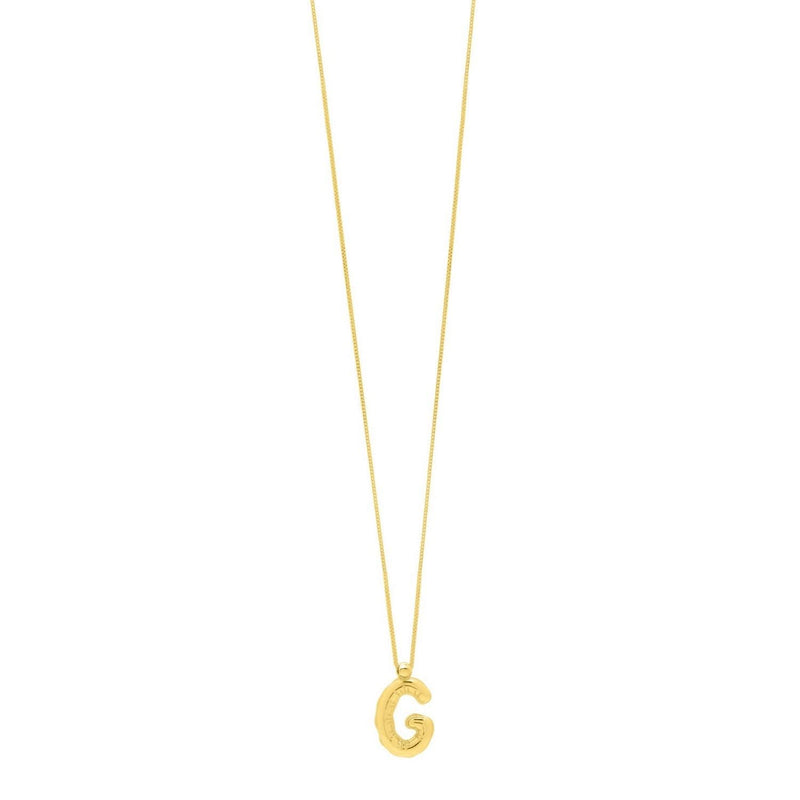 14K Yellow Gold Helium Initial G Pendant 14K yellow gold initial G pendant