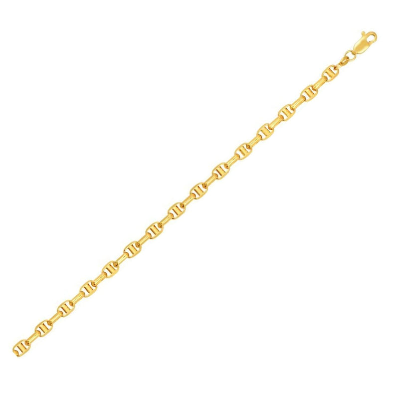 14k Yellow Gold Lite Anchor Chain (5.20 mm) 14K yellow gold anchor chain with 5.20 mm interlocking oval links