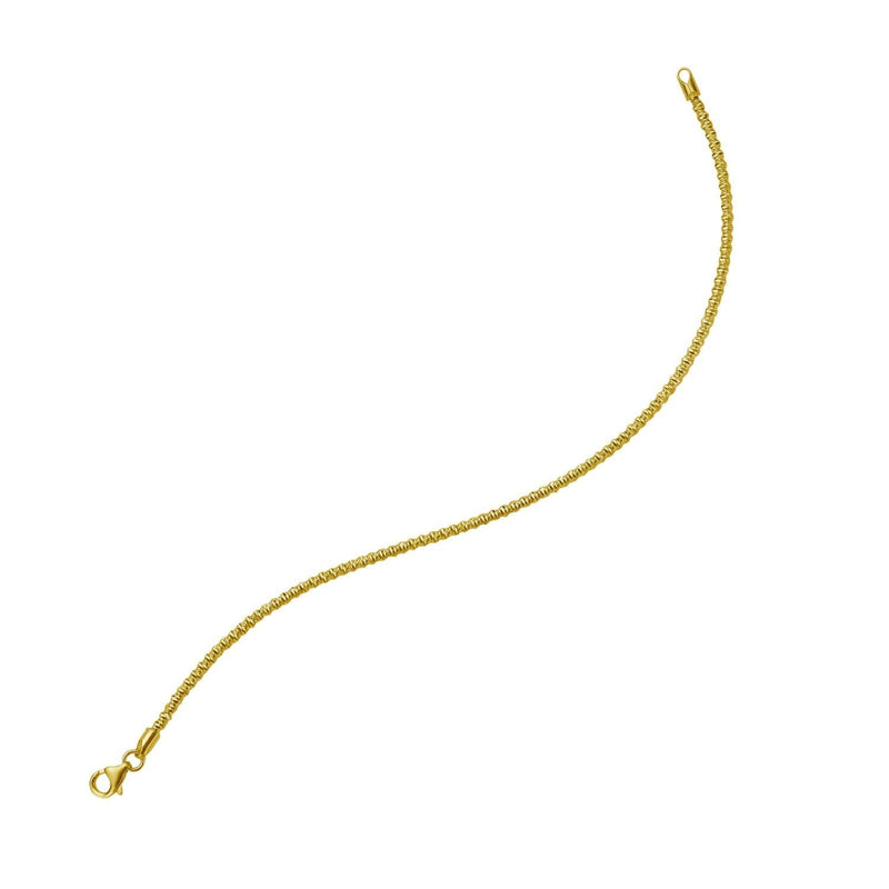14K Yellow Gold Sparkle Spring Chain Bracelet (2.10 mm) 14K yellow gold sparkle spring chain bracelet, 2.10 mm width