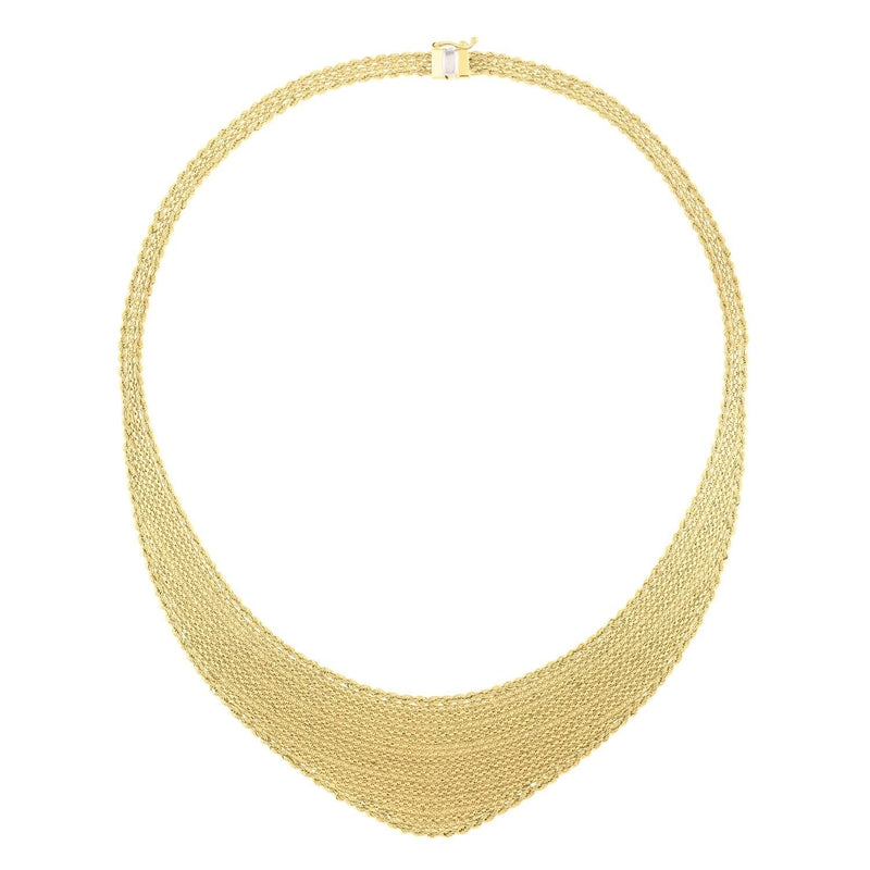 Cleopatra Gratuated Necklace in 14K Yellow Gold 14K yellow gold graduated necklace with tapered links and secure clasp