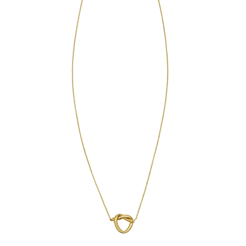 14K Yellow Gold Love Knot Necklace 14K yellow gold love knot necklace with interlaced polished loops