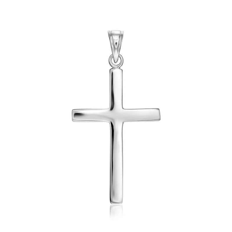 Sterling Silver Polished Cross Pendant 925 sterling silver polished cross pendant with high-shine finish