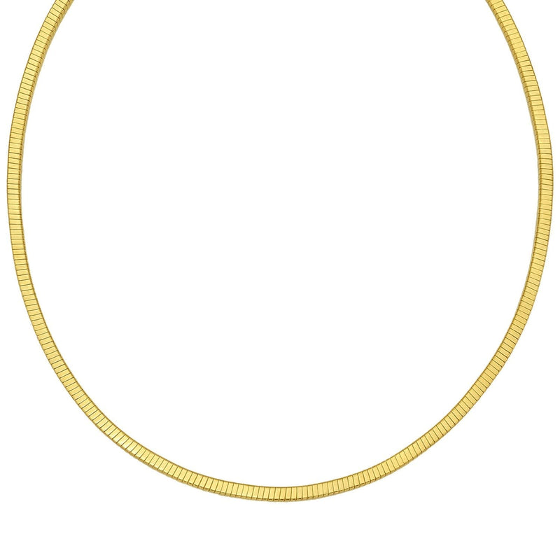 Gold Over Sterling Silver Cubogas Chain Necklace Gold over sterling silver Cubogas tubular link chain necklace