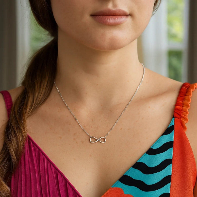 Sterling Silver Infinity Symbol Necklace Product Image