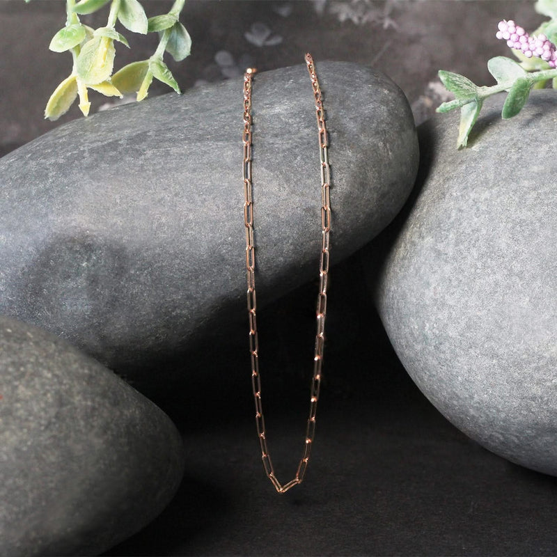 14K Rose Gold Fine Paperclip Chain (1.50 mm) Product Image