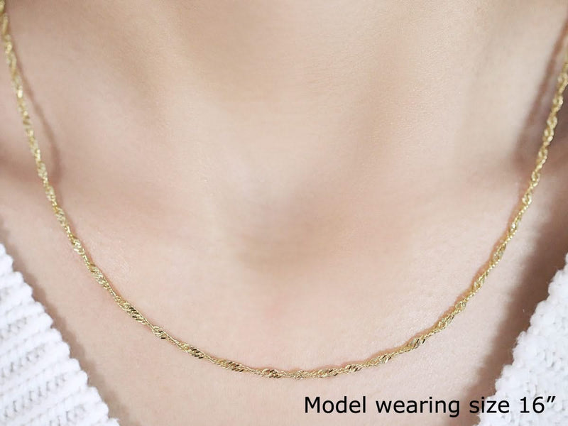 14k Yellow Gold Singapore Chain (1.80 mm) Product Image