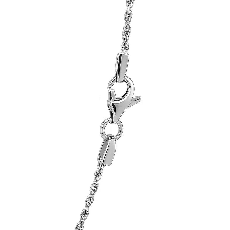 10k White Gold Solid Diamond Cut Rope Chain (1.40 mm) Product Image