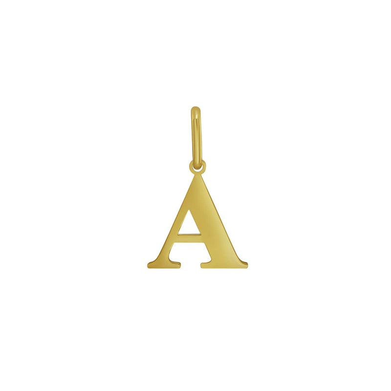 14K Yellow Gold Initial A Charm Pendant 14K yellow gold initial A charm pendant with polished finish