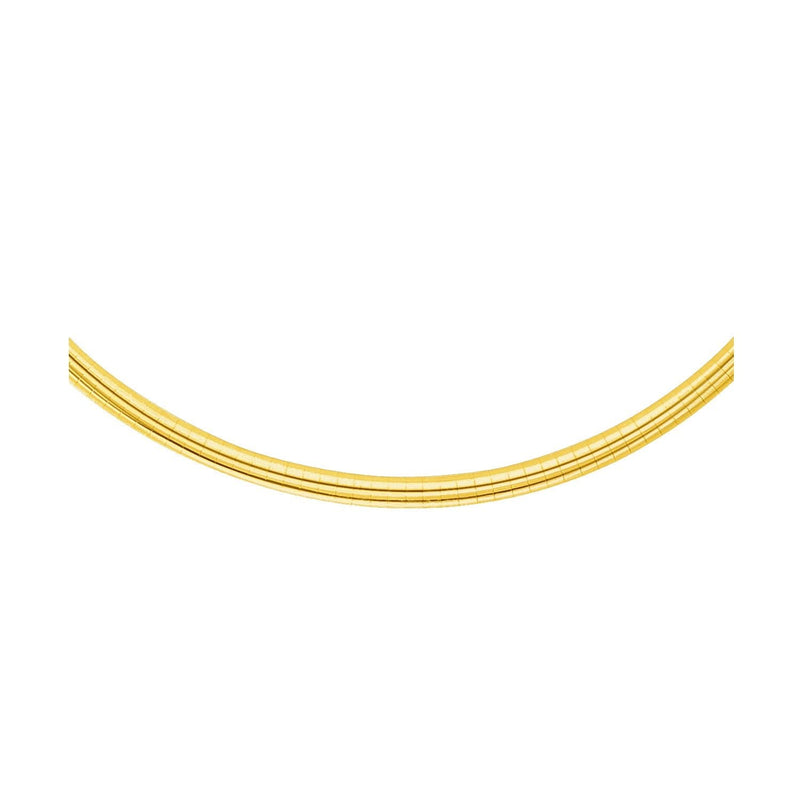 14k Yellow Gold Chain in a Classic Omega Design (4.00 mm) 14K yellow gold omega chain in a 4.00 mm rounded classic design