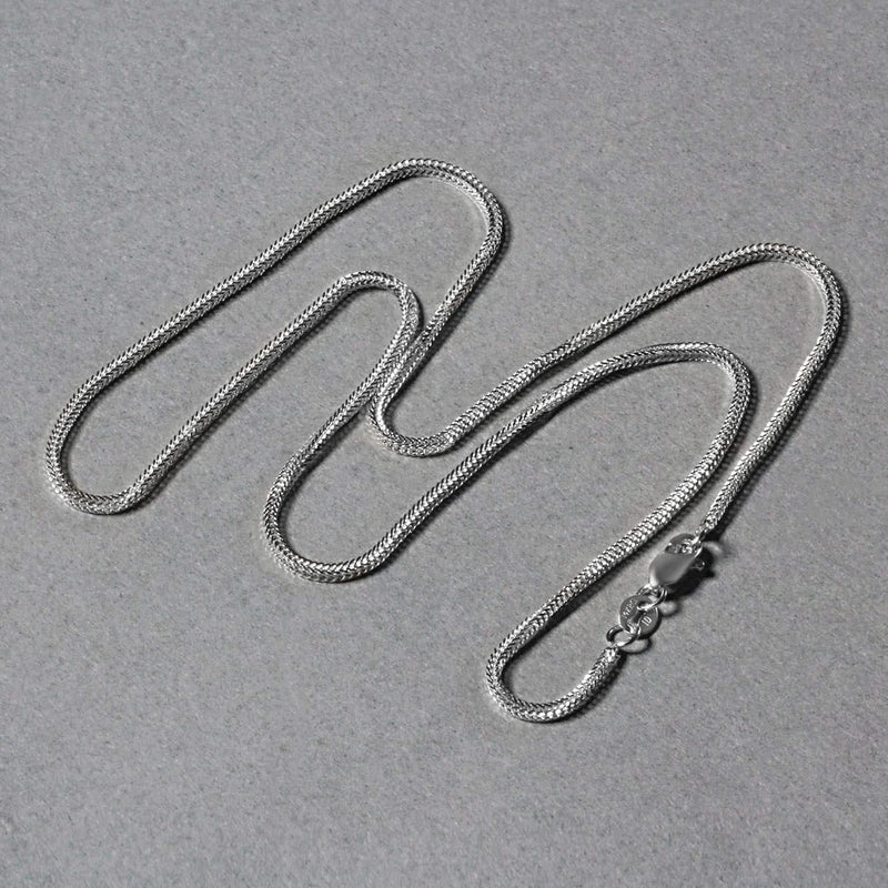 14k White Gold Foxtail Chain (1.00 mm) Product Image