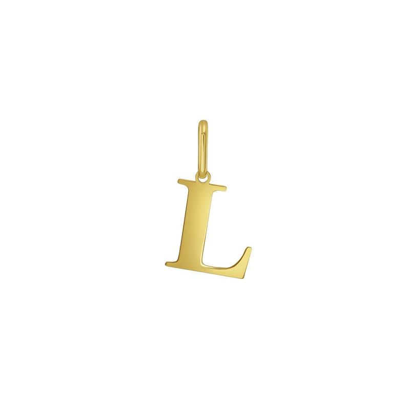 14K Yellow Gold Initial L Charm Pendant 14K yellow gold initial L charm pendant with polished letter face