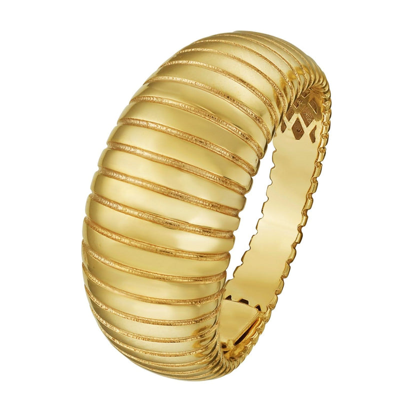 14K Yellow Gold Graduated Tubogas Ring (9.60 mm) 14K yellow gold graduated tubogas ring with smooth 9.60 mm coiled band