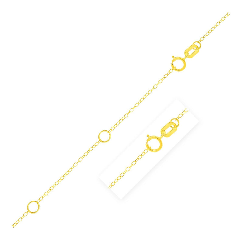 Double Extendable Piatto Chain in 14k Yellow Gold (1.30 mm) 14K yellow gold double piatto chain with flat oval links, 1.30 mm width
