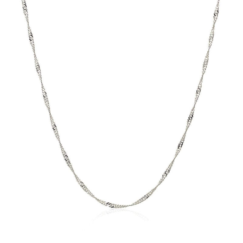 14k White Gold Singapore Chain (1.30 mm) Product Image