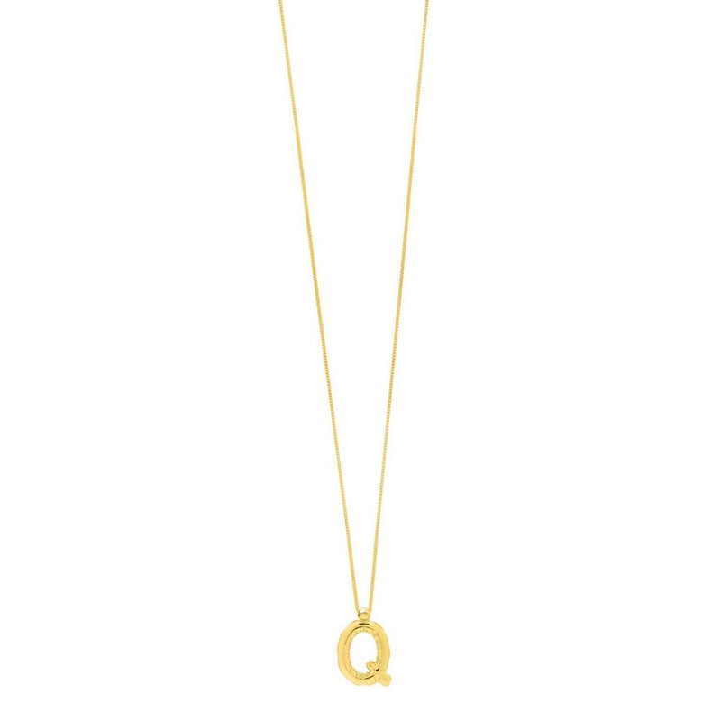 14K Yellow Gold Helium Initial Q Pendant 14K yellow gold initial Q pendant with polished letter and soldered bail