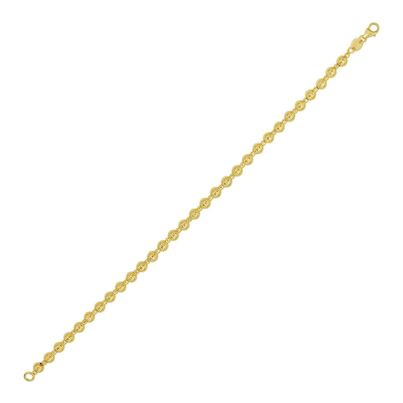 14K Yellow Gold Disco Diamond Cut Bead Chain (4.00 mm) 14K yellow gold disco diamond-cut bead chain, 4.00 mm width