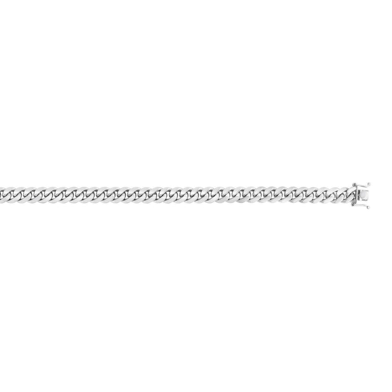 Sterling Silver Rhodium Plated Miami Cuban Chain (8.40 mm) Product Image