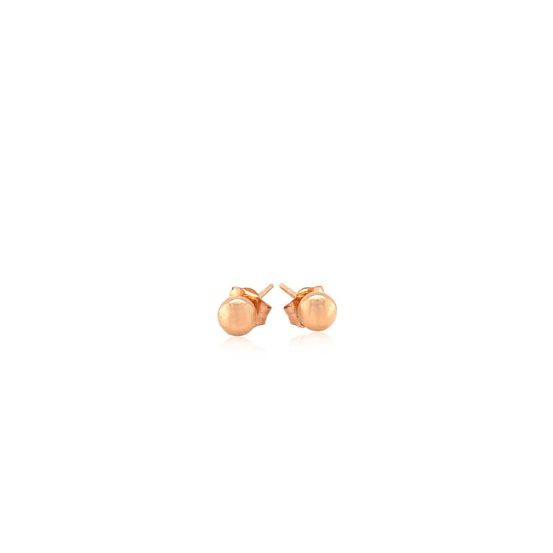 14k Rose Gold Ball Style Stud Earrings (4mm) Product Image