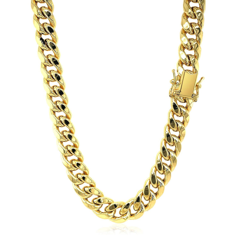 14k Yellow Gold Semi Solid Miami Cuban Chain (9.10 mm) Product Image